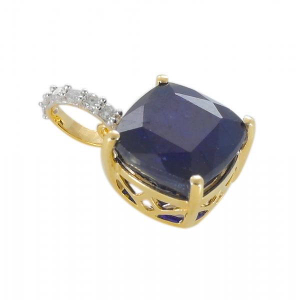 Pendentif en or 18 carats, Saphir et Diamants BeauReal