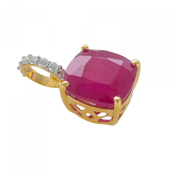 Pendentif en or 18 carats, Rubis et Diamants BeauReal