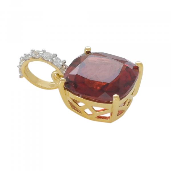 Pendentif en or 18 carats, Grenat et Diamants BeauReal