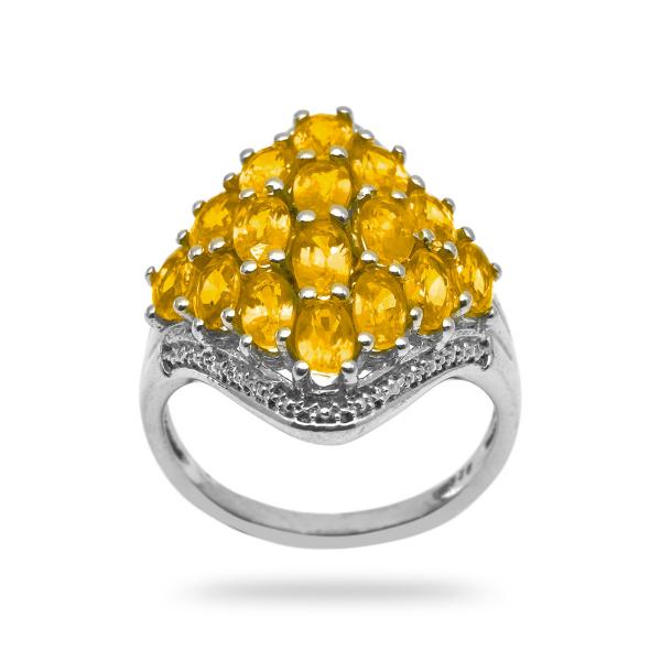 Bague saphir jaune argent Eleonora