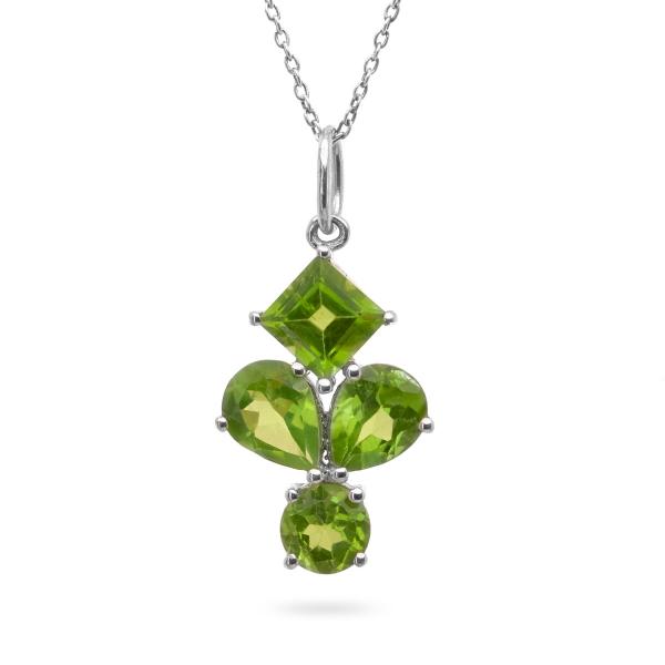 Collier et pendentif peridot argent Tina