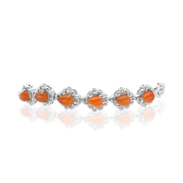 Bracelet cornaline argent Anastasia