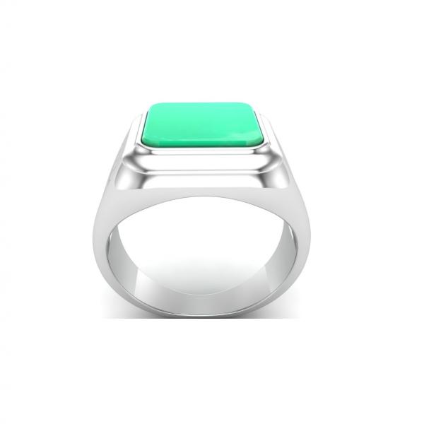 Bague chrysoprase argent Duc