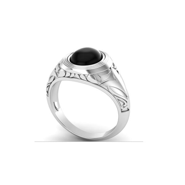 Bague onyx argent Horus
