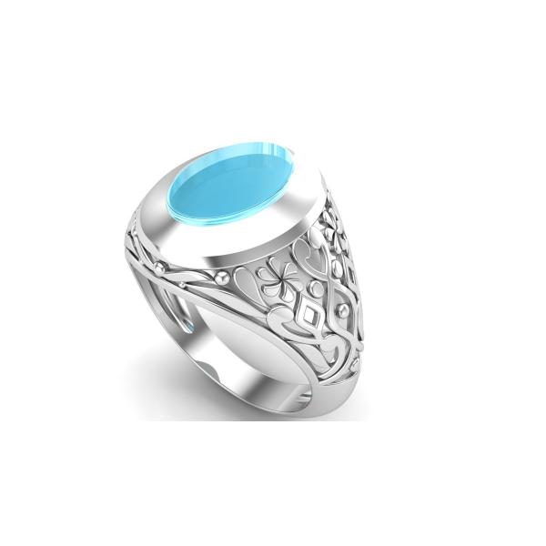 Silver Ring calcedoine Valeria