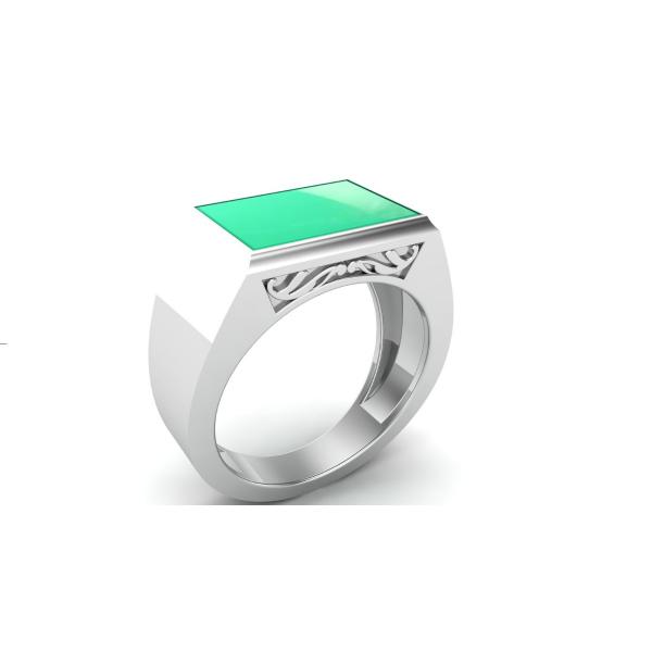 Bague malachite argent Paulo