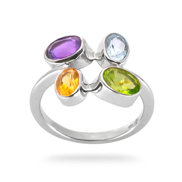 Bague peridot amethyste argent Tessa