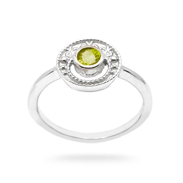 Bague peridot, topaze argent Zia