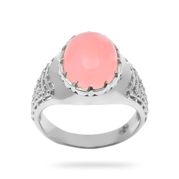 Bague quartz rose argent