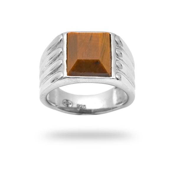 Bague œil de tigre argent Oregon