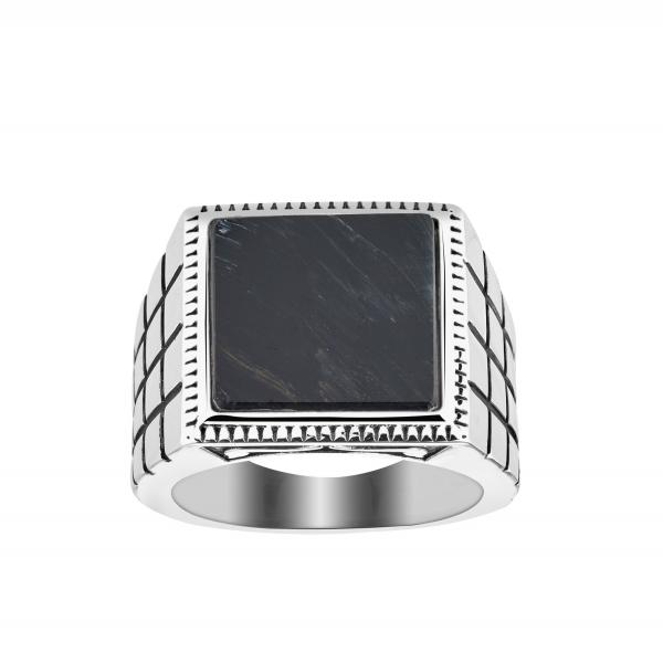 Bague oeil de faucon argent Anthony