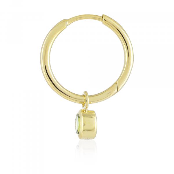 Boucles d'oreilles creoles en or 9 carats, Peridot BeauReal