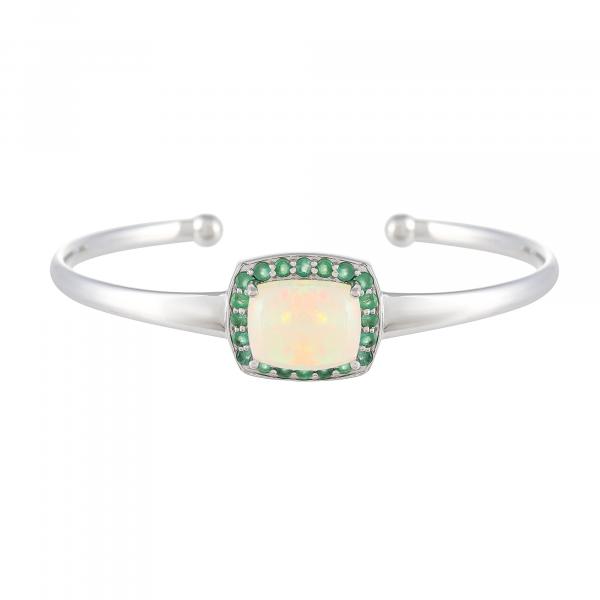 Bracelet argent, Opale Emeraude Ton'Ciel