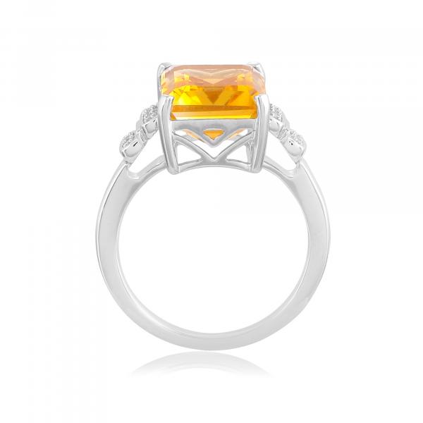 Bague en argent et citrine Cathia
