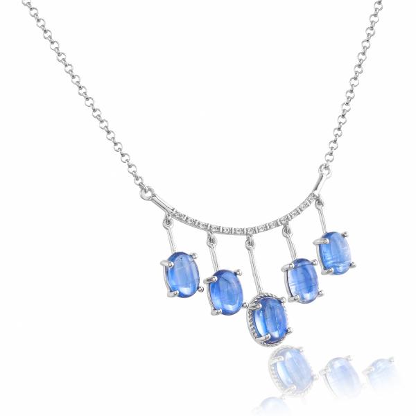 Collier en argent et cyanite Cindy