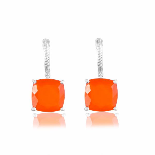 Boucle d'oreilles en argent et cornaline Cassandra