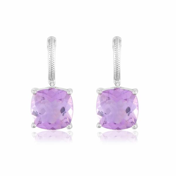 Boucle d'oreilles en argent et amethyste Cassandra