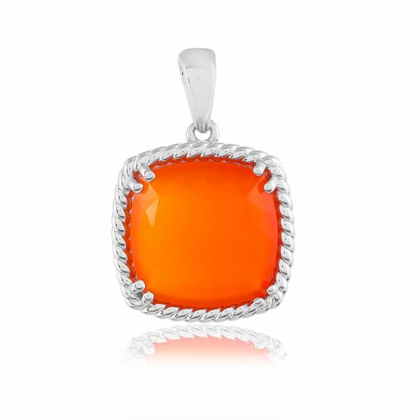 Pendentif en argent et cornaline Clara