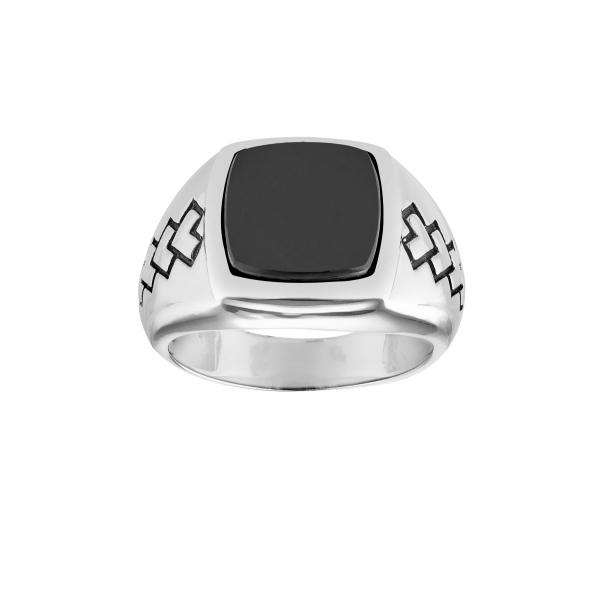 Bague onyx argent Adama