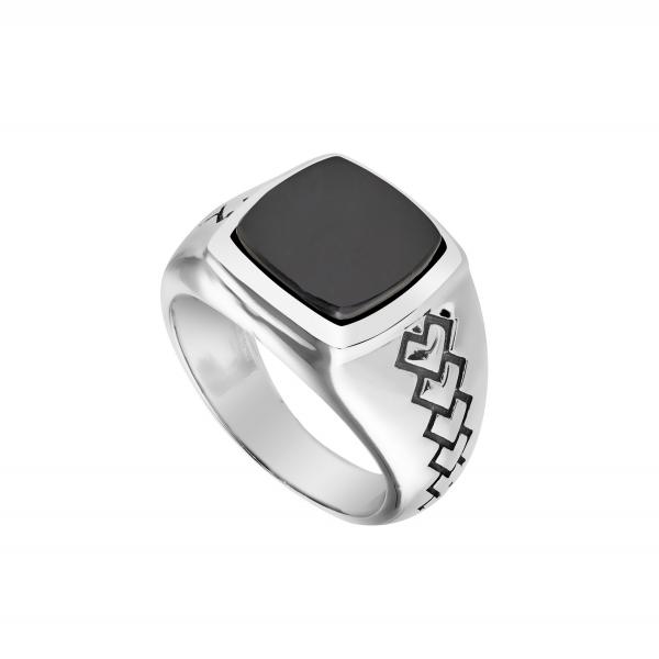 Bague onyx argent Adama