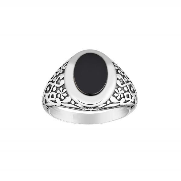 Bague onyx argent Auzo