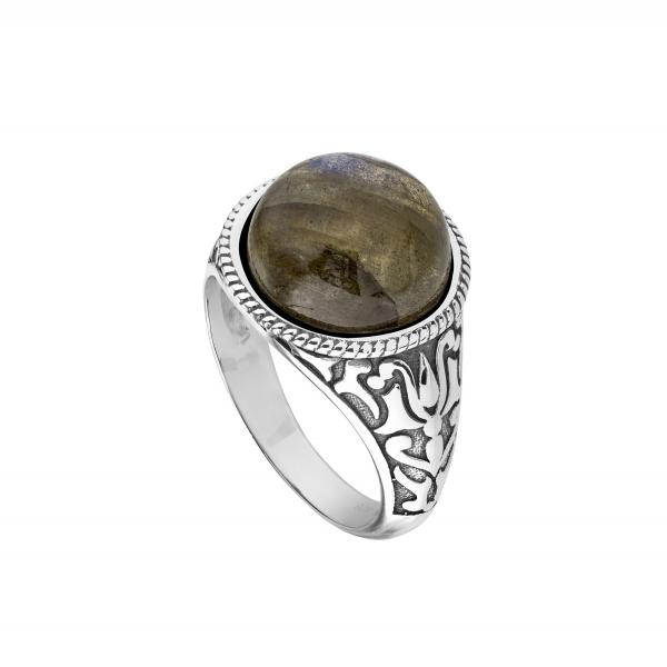 Silver Ring labradorite Amado