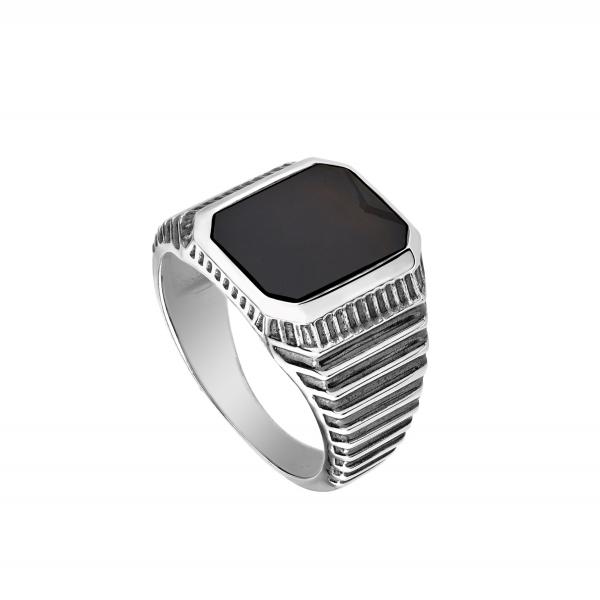 Bague onyx argent Andrew