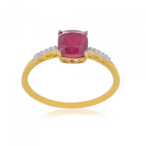 Bague en or 18 carats, Rubis et Diamants BeauReal