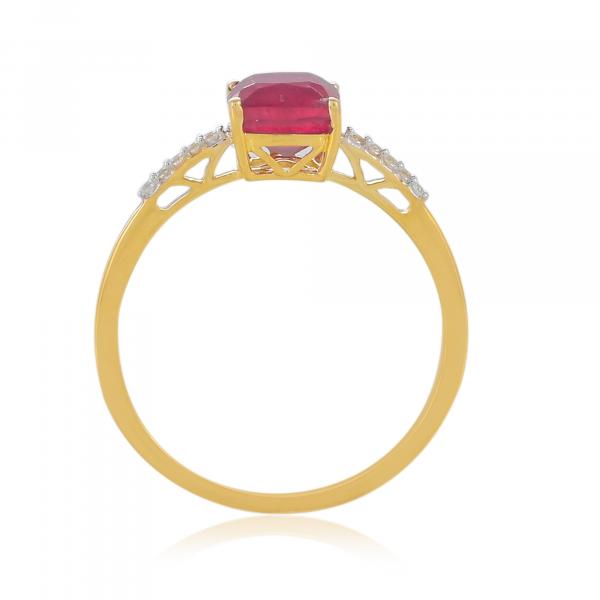 Bague en or 18 carats, Grenat et Diamants BeauReal