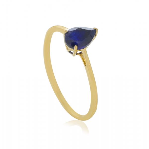 Bague en or 9 carats, Saphir BeauReal