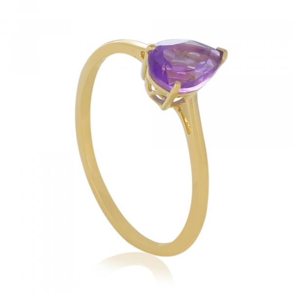 Bague en or 9 carats, Amethyste BeauReal
