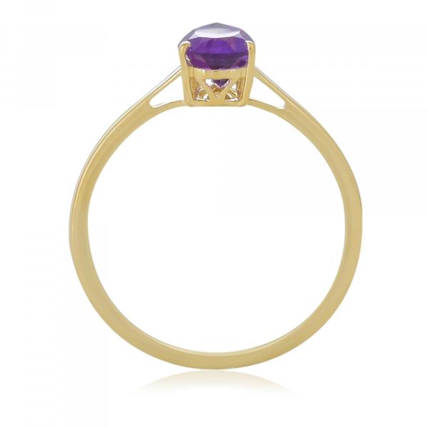 Bague en or 9 carats, Amethyste BeauReal