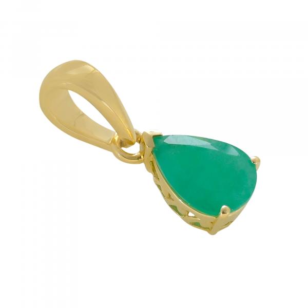 Pendentif en or 18 carats, Emeraude BeauReal