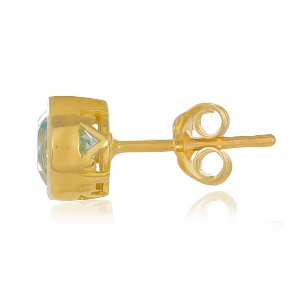 Boucles d'oreilles en or 18 carats, Topaze Bleue BeauReal