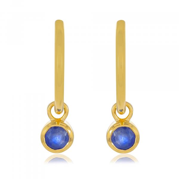 Boucles d'oreilles en or 9 carats, Saphir BeauReal