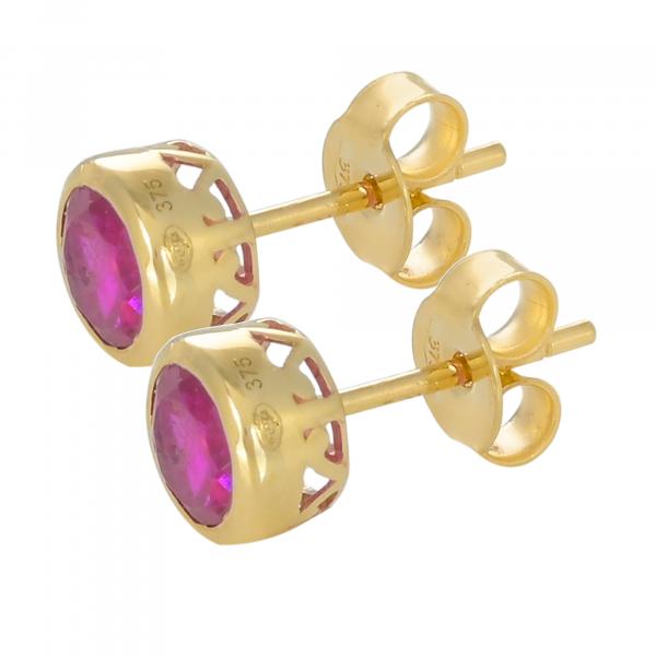 Boucles d'oreilles en or 18 carats, Rubis BeauReal
