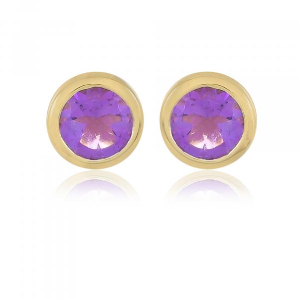 Boucles d'oreilles en or 9 carats, Améthyste BeauReal