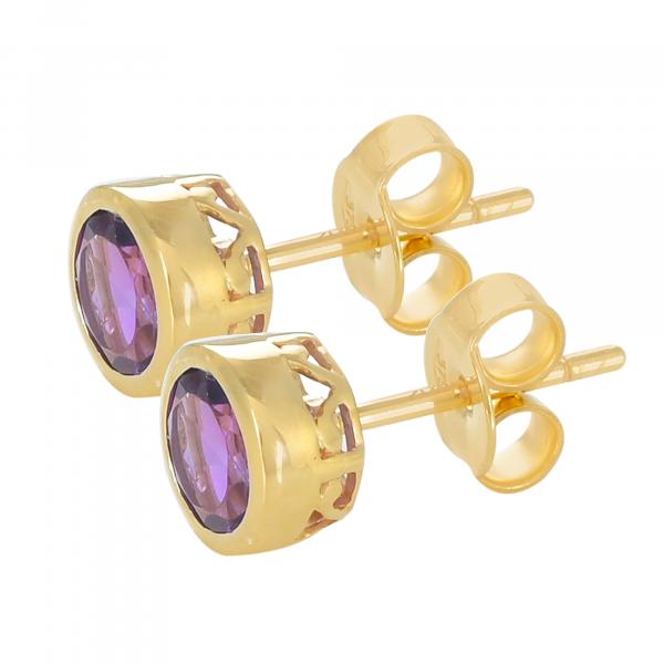 Boucles d'oreilles en or 9 carats, Améthyste BeauReal