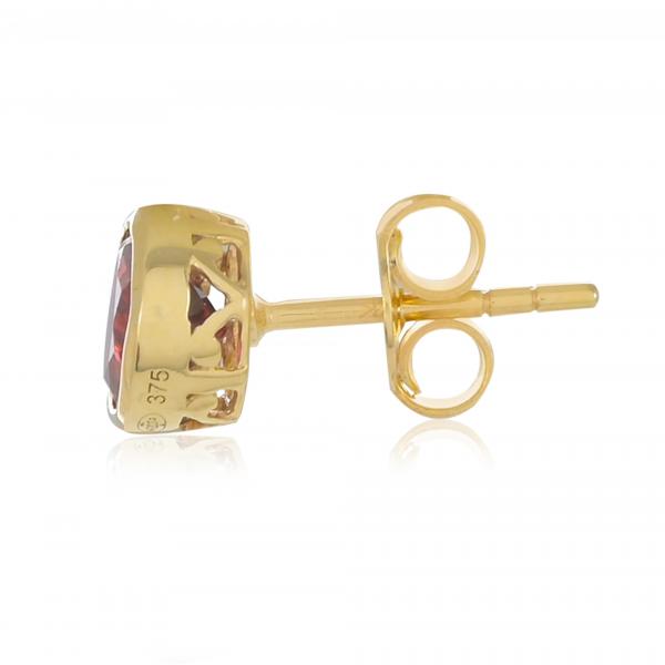 Gold earrings 18 carats, Garnet BeauReal