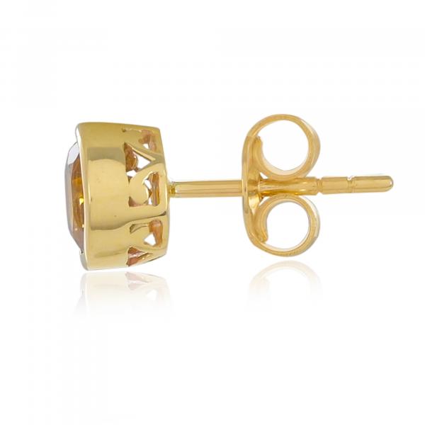 Boucles d'oreilles en or 9 carats, Citrine BeauReal