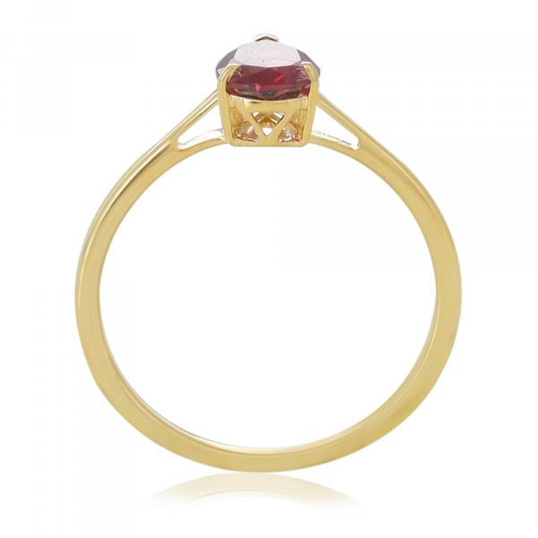 Bague en or 9 carats, Grenat BeauReal