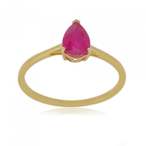 Bague en or 9 carats, Rubis BeauReal