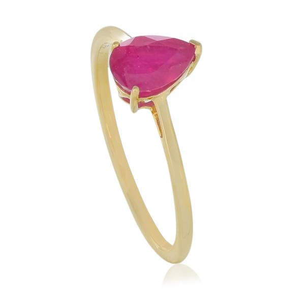 Bague en or 9 carats, Rubis BeauReal