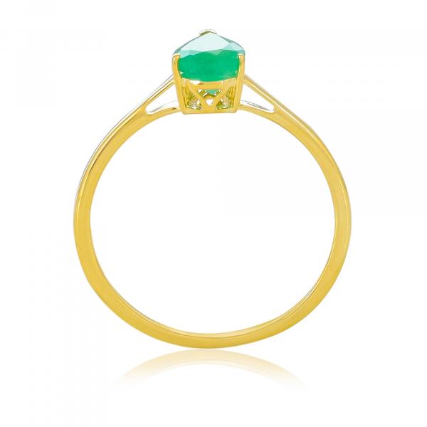Gold ring 9 carats, Emerald BeauReal