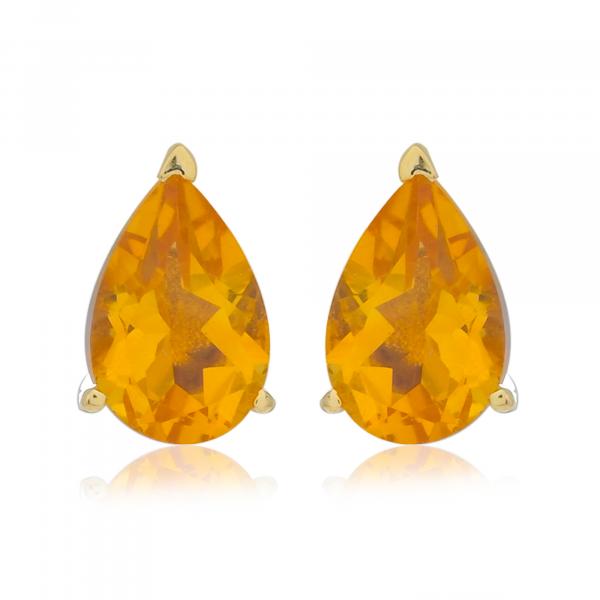 Boucles d'oreilles en or 9 carats, Citrine BeauReal