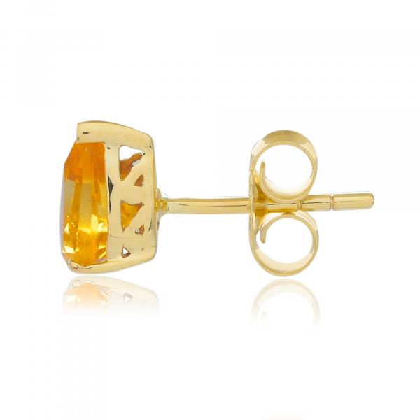 Boucles d'oreilles en or 18 carats, Citrine BeauReal