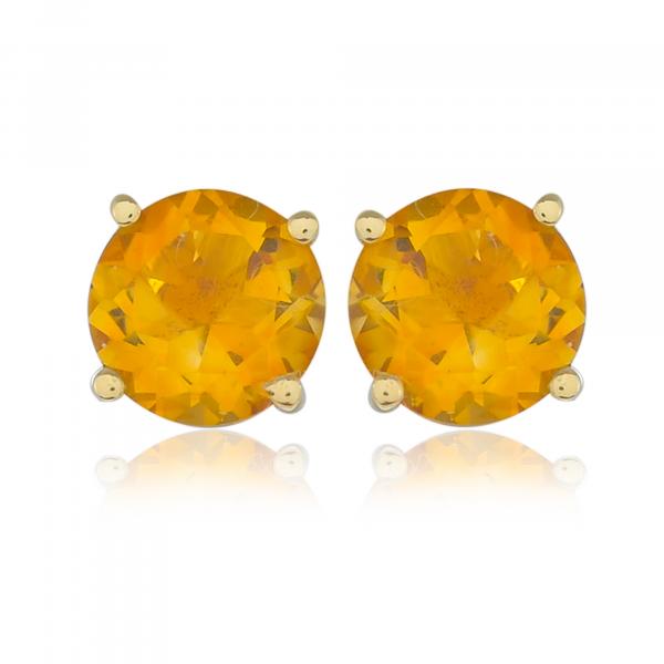 Boucles d'oreilles en or 9 carats, Citrine BeauReal