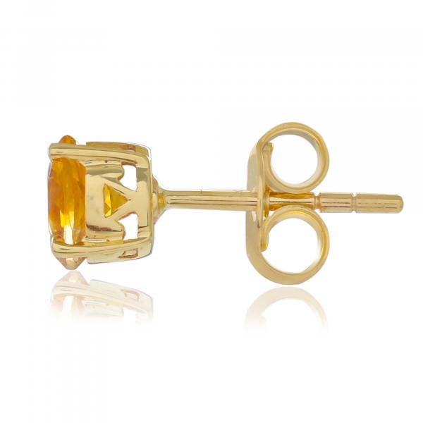 Boucles d'oreilles en or 18 carats, Citrine BeauReal