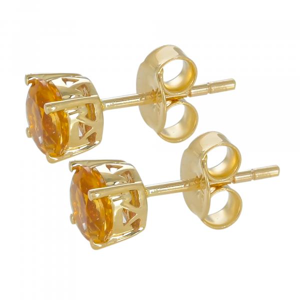 Boucles d'oreilles en or 18 carats, Citrine BeauReal