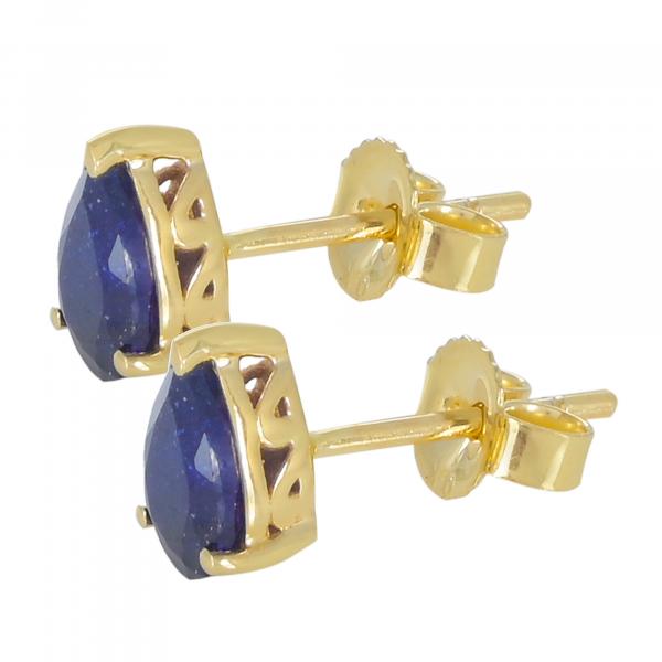 Boucles d'oreilles en or 9 carats, Saphir BeauReal